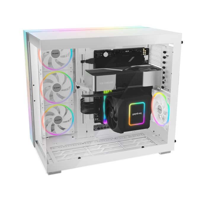 Компьютерный корпус, Bequiet!, LIGHT BASE 900 DX White, BGW70, Без Б/П, ATX PS/2, E-ATX/ ATX/ M-ATX/ Mini-ITX, 2xUSB 3.0, USB 3.1 Gen 2 Type C, Mic+Audio, Midi Tower, Чёрный