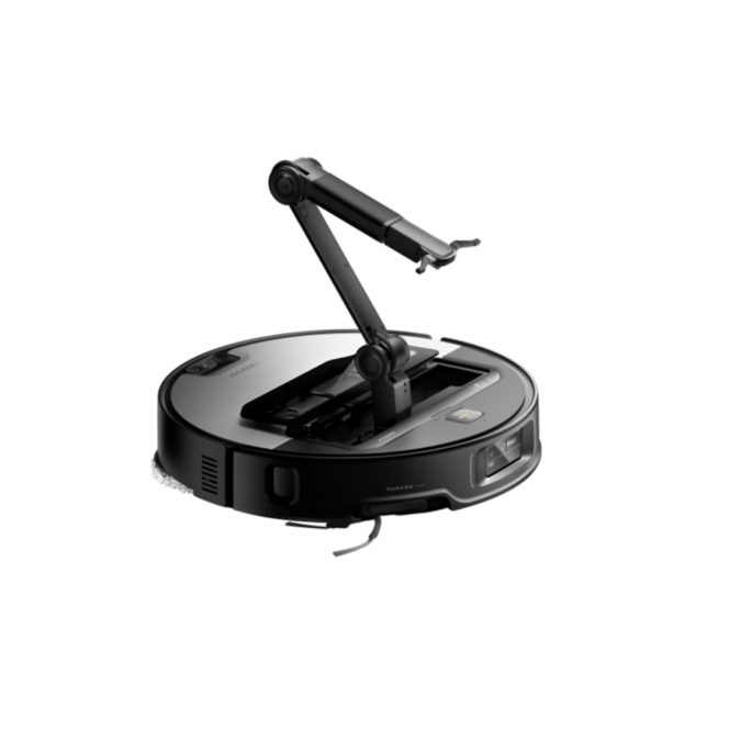 Робот-пылесос, Roborock, Saros Z70 (RRE0R50), с Док-станцией для автовыгрузки мусора мойки и наполнения, LDS навигация + 3D структурированный свет + RGB камера, 23000 Па, Обслуживаемая площадь: сухая (270 кв.м) влажная (100 кв.м), Автономная работа 3 ч, Аккумулятор 6400 мАч, Время зарядки до 4 ч, Уровень шума 67 дБ, Голосовое управление, Черный