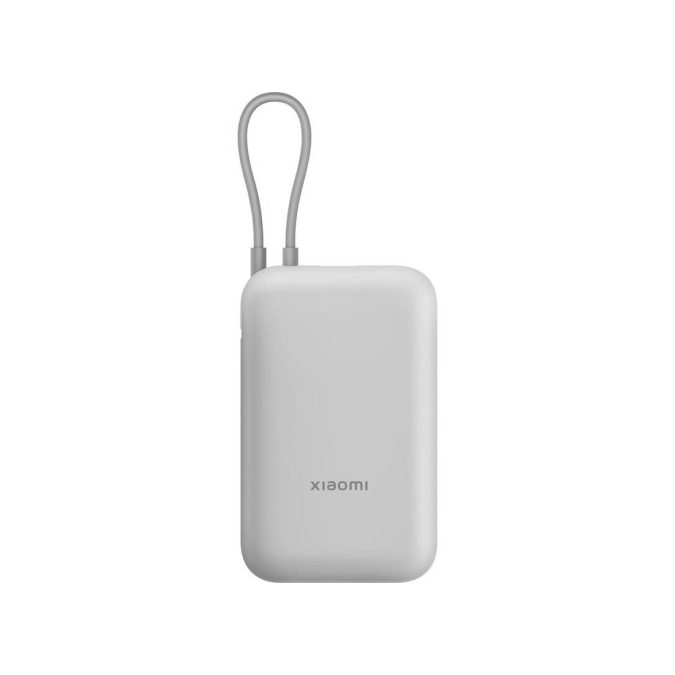 Портативный внешний аккумулятор, Xiaomi, Power Bank 20000mAh (Integrated Cable) GL Light Gray, BHR9738GL/PB2020MI, Lithium-ion, Номинальная мощность 74Wh (7.4V 10000mAh), Номинальная емкость 12000 мАч, Вход USB-C®/USB-C cable, Выход USB-C®/USB-C cable/USB-A, Размеры 127 x 70.5 x 30.5 мм, Светло-серый