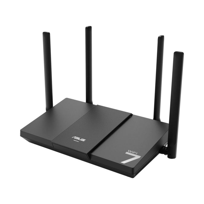 Сетевой маршрутизатор со встроенной беспроводной точкой доступа, ASUS, RT-BE50, Wi-Fi 7 (802.11be), один WAN-порт 2,5 Гбитс (WAN), три LAN-порта 1Гбитс
