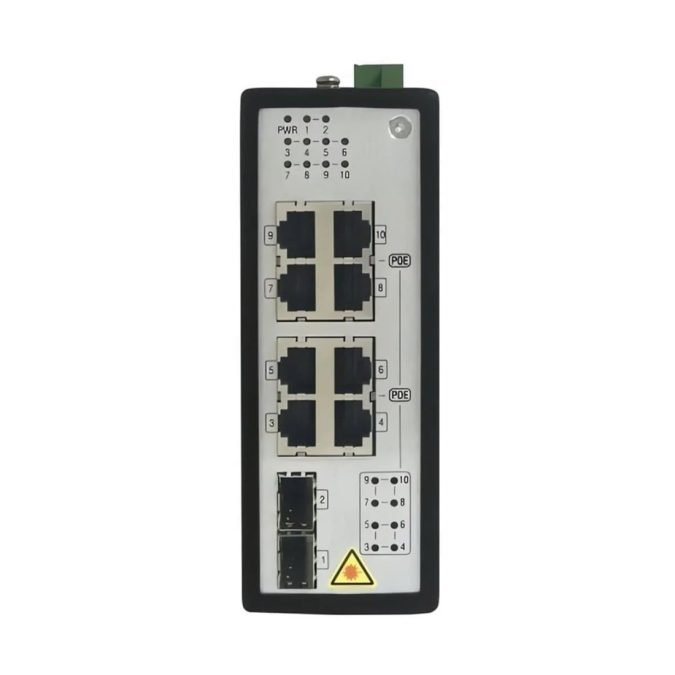 Коммутатор, Hikvision, DS-3T0510P/No Power unit, Неуправляемый, 8 x Gigabit RJ45, РоЕ 802.3af/at 240W, 2 x SFP, Настольный, maximum PoE port is 30 W.