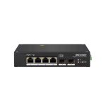 Коммутатор, Hikvision, DS-3T0506HP/No Power unit, Неуправляемый, 4 x Gigabit RJ45, РоЕ 802.3af/at/bt 110W, 2 x SFP, DIN рейка, 90 W Hi-PoE Output for Port 1