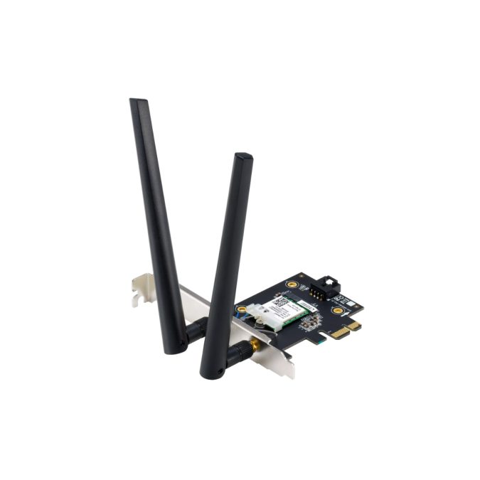 Беспроводной сетевой адаптер, ASUS, PCE-BE6500, WiFi 7, 802.11be, 2,4 ГГц / 5 ГГц / 6 ГГц, BE6500, Bluetooth 5.4,