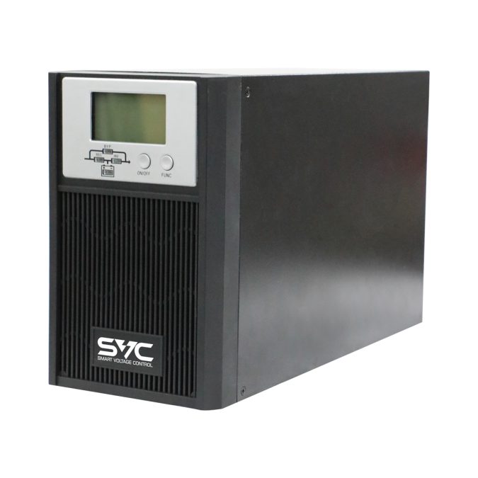 Источник бесперебойного питания, SVC, PTS-1KLN-LCD, Мощность 1000ВА/1000Вт, PTS-серия, On-Line, LCDИнтелектуальный слотRS-232, USB порт, Диапазон работы AVR: 110-300В, Бат.: 12В/9Ah*3шт., Вентилятор: 8см*1шт., 2вых. Schuko CEE7, Чёрный, замена модели PTS-1KL-LCD