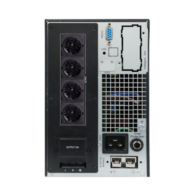 Источник бесперебойного питания, SVC, PTS-3KLN-LCD, Мощность 3000ВА/3000Вт, PTS-серия, On-Line, LCDИнтелектуальный слотRS-232, USB порт, Диапазон работы AVR: 110-300В, Бат.: 12В/9Ah*8шт., Вентилятор: 8см*1шт., 3 вых. Schuko CEE7, Чёрный, замена модели PTS-3KL-LCD