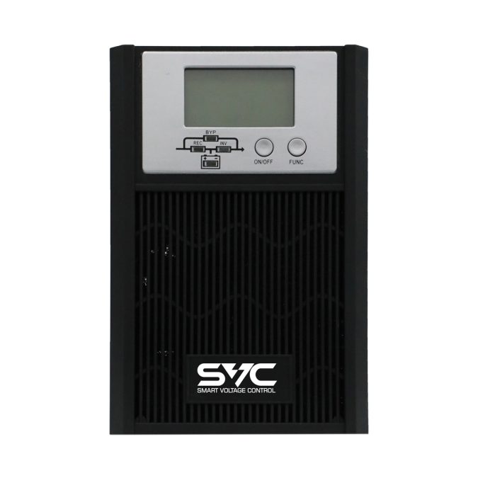 Источник бесперебойного питания, SVC, PTX-3KLN-LCD, Мощность 3000ВА/3000Вт, PTX-серия, On-Line, LCDИнтелектальный слотUSBRS-232, USB порт, Диапазон работы AVR: 110-300В, Батареи: 8 шт., не поставляются в комплекте, внешнее подключение, 3 вых. Shuko CEE7, Чёрный, замена модели PTX-3KL-LCD