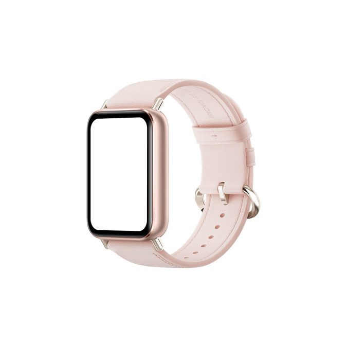Кожаный сменный браслет, Xiaomi, Leather Quick Release Strap , M2415AS1/BHR9570GL, Совместим с band 8 Pro/9 ProRedmi Watch 4/5, Розовый