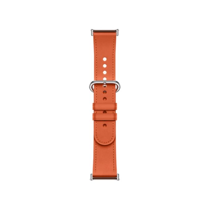 Кожаный сменный браслет, Xiaomi, Leather Quick Release Strap, M2307AS1/BHR8002GL, Совместим с band 8 Pro/9 ProRedmi Watch 4/5, Оранжевый