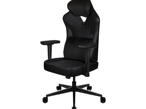 Игровое компьютерное кресло, ThunderX3, EAZE-Racer Black-V2, (Ш)70*(Г)50*(В)129(139) см, Чёрный