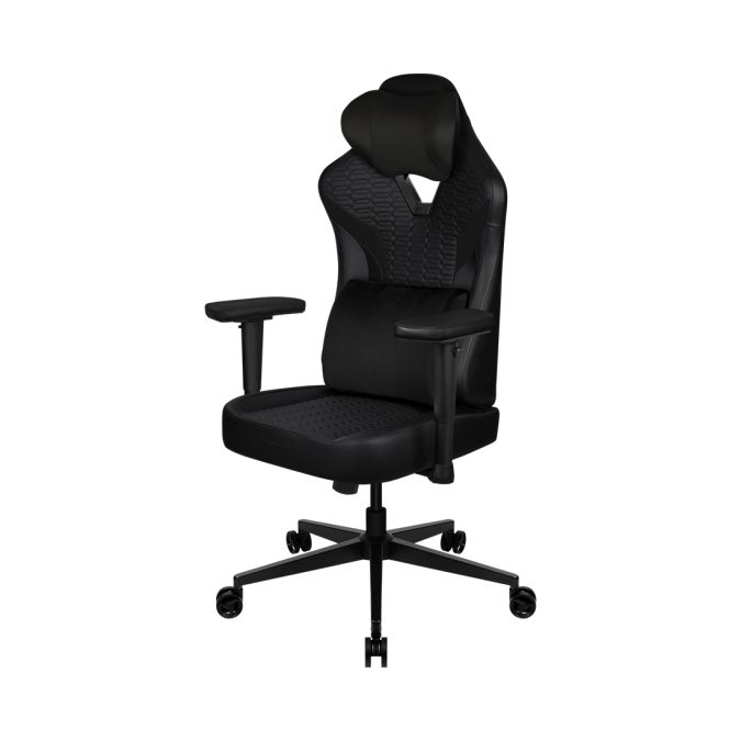 Игровое компьютерное кресло, ThunderX3, EAZE-Racer Black-V2, (Ш)70*(Г)50*(В)129(139) см, Чёрный