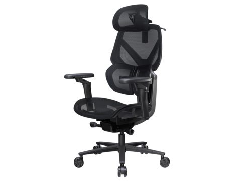 Игровое компьютерное кресло, ThunderX3, FLEX Pro-Mesh Black, Воздухопроницаемое сетчатое покрытие, (Ш)85*(Г)50*(В)120 (140) см,Чёрный