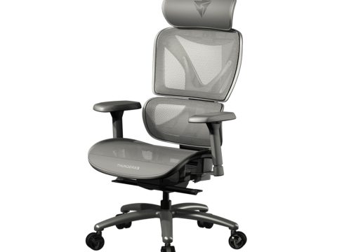 Игровое компьютерное кресло, ThunderX3, XTC-Mesh Grey, Воздухопроницаемое сетчатое покрытие, (Ш)65*(Г)57*(В)118(126) см, Серый