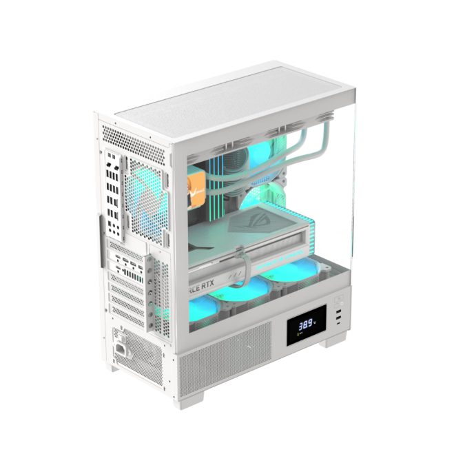 Компьютерный корпус, Formula V, Crystal E1 Cosmic White, ATX/micro ATX/ITX, USB Type C*1/3.0*2, HD-Audio, Кулер 3*120мм Floe ARPW, Высота процессорного кулера до 160мм, Длина VGA до 400мм, 2*3.5"/3*2.5", Толщина 0,7мм, 413x210x485мм, Без Б/П, Белый