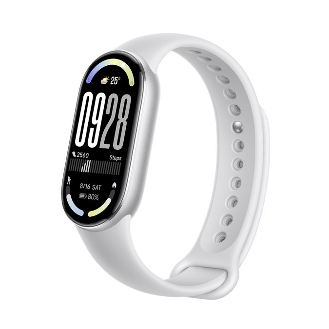 Фитнес браслет, Xiaomi, Mi Smart Band 10, M2459B1/BHR07PSGL, 1.72" AMOLED, Разрешение экрана 212 x 520, Аккумулятор 233 мАч, LiPo, Водонепроницаемость 5 АТМ, Android 8.0 или iOS 12.0, Серебристый