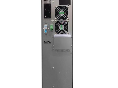 Источник бесперебойного питания, SVC, PT-6K-LCD, Мощность 6000ВА/6000Вт, PT-серия, On-Line, LCDUSBRS-232, SMART, Диапазон работы AVR: 110-300В, Бат.: 12В/7Ач*16шт., 2 вых. Shuko CEE7+клеммная колодка, Вентилятор: 12см*2шт., Чёрный