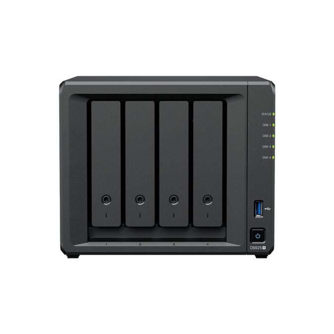 Система хранения данных (сервер), Synology, DS925+, AMDV1500B, 4GB, 2xRJ-45 2,5GbE (express replacement)