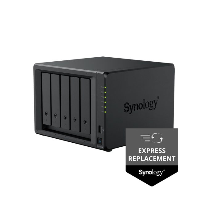 Система хранения данных (сервер), Synology, DS1525+, AMDV1500B, 8GB, 2xRJ-45 2,5GbE (express replacement)