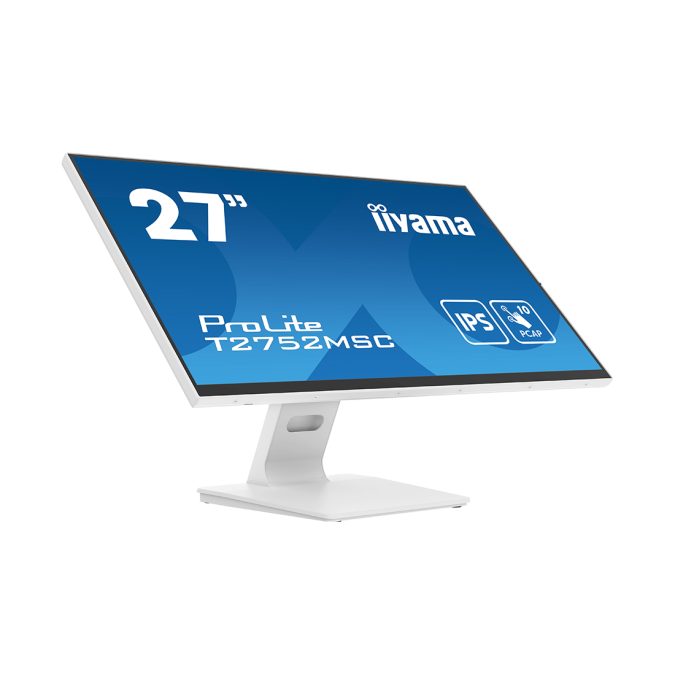 Монитор, iiyama, ProLite PLT2752M, T2752MSC-W1, 27", 1920x1080, IPS, 16:9, 60 Гц, 400 кд/м2, 5 мс, 16.7М, 1000:1, 178/178, HDMI*1, DP*1, USB*2, Mini jack, Регулировка наклона, Белый