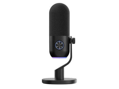 Микрофон, Streamplify, MIC MINI-48-RGB-ST-BK, Тип сенсора: Конденсаторный 16 мм (диаметр), Кардиоидный (направленный), USB 2.0, USB 3.0, 3,5 мм Jack, RGB, Кронштейн, Черный