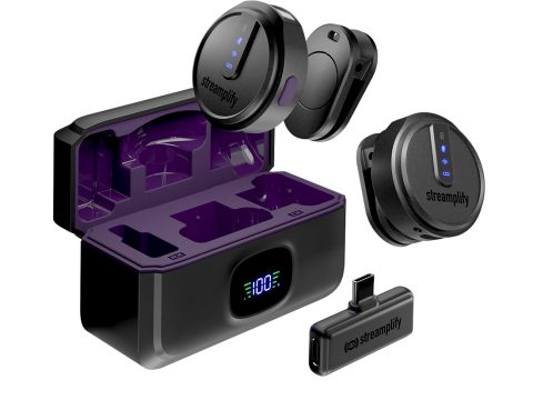 Петличный микрофон, Streamplify, MIC GO-48-WL-BK, Всенаправленный, USB Type-C, Lightning, Магнитное крепление, Черный