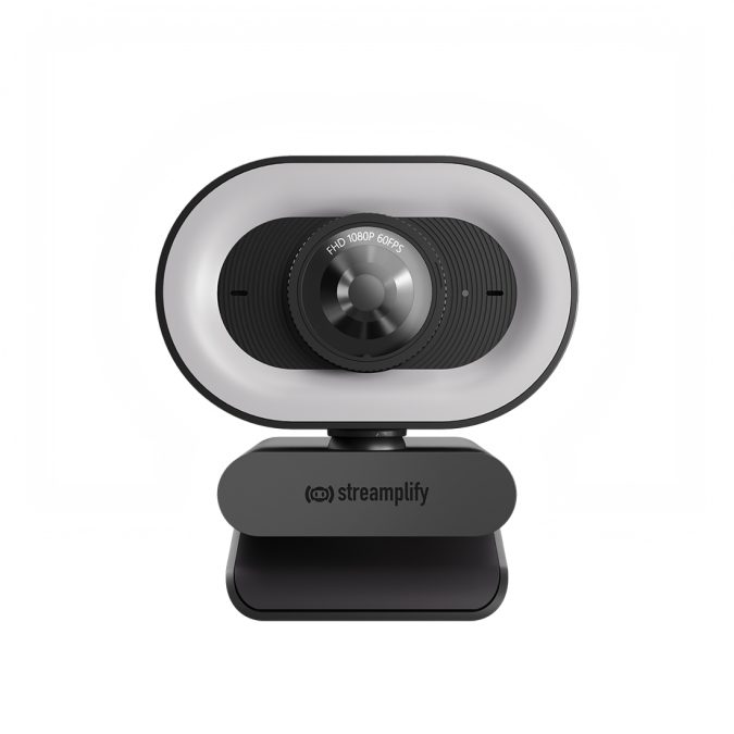 Веб-Камера, Streamplify, CAM PLUS-FHD-2M60-LIGHT-BK, 1920x1080, 2.0Mpx, 80 градусов, USB 2.0 Type A, Микрофон, Автофокус, Подсветка, Крепление: зажим, Длина кабеля: 200 см, Черный
