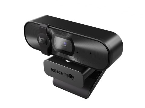 Веб-Камера, Streamplify, CAM-MINI-FHD-2M60-BK, 1920x1080, 2.0Mpx, 80 градусов, USB 2.0 Type A, Микрофон, Автофокус, Кабель: 150см, Крепление: зажим, Черный