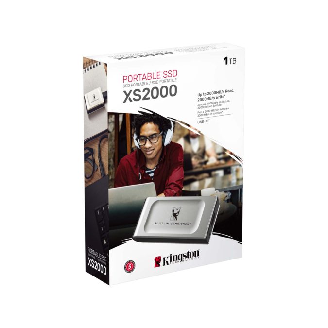 Внешний SSD диск, Kingston, XS2000, SXS2000/1000GA, 1TB, USB-C, Серый
