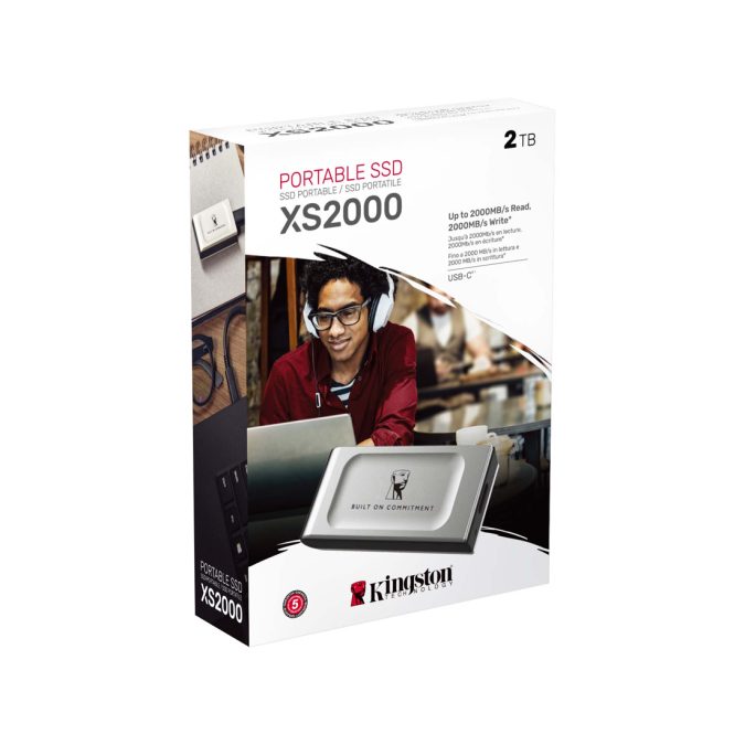 Внешний SSD диск, Kingston, XS2000, SXS2000/2000GA, 2TB, USB-C, Серый