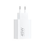 Адаптер питания, Xiaomi, BHR07SLEU/MDY-17-EF, 45W Turbo Charging Power Adapter (Type-A), 100-240В, 50/60Гц, 1.1A, Белый