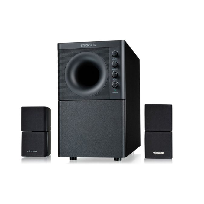 Акустическая система, Microlab, X3BT, 2.1, 98 Вт, Выход 2RCA*2, 30 Гц - 20 кГц, Bluetooth, МДФ, Черный