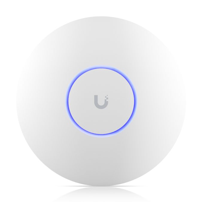 Беспроводная точка доступа, Ubiquiti, U6-Enterprise, 802.11a/b/g/n/ac/ax, AX10200, 1 порт 10/100/1000 RJ45, 600 клиентов, PoE+ 802.3at, без адаптера питания
