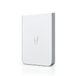 Беспроводная точка доступа, Ubiquiti, U6-IW, In-Wall, 802.11a/b/g/n/ac/ax, AX5400, 1 порт 10/100/1000 RJ45, 4 порта 10/100/1000 RJ45, 300 клиентов, PoE+ 802.3at, без адаптера питания