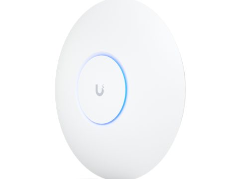 Беспроводная точка доступа, Ubiquiti, U6-Pro, 802.11a/b/g/n/ac/ax, AX5400, 1 порт 10/100/1000 RJ45, 350 клиентов, PoE 802.3af, без адаптера питания