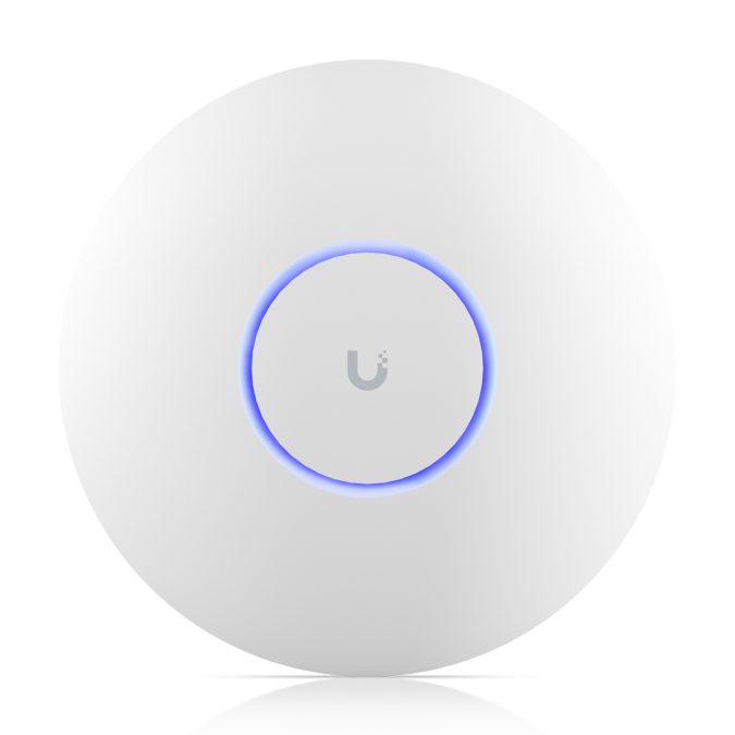 Беспроводная точка доступа, Ubiquiti, U7-Pro, 802.11a/b/g/n/ac/ax/be, BE5000, 1 порт 10/100/1000/2500 RJ45, 250 клиентов, PoE+802.3at, без адаптера питания