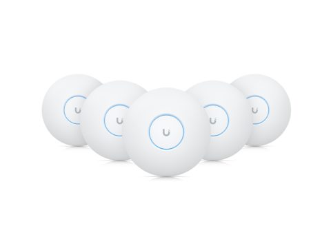 Беспроводная точка доступа, Ubiquiti, U7-Pro-5, 802.11a/b/g/n/ac/ax/be, BE5000, 1 порт 10/100/1000/2500 RJ45, 250 клиентов, PoE+802.3at, без адаптера питания, Упаковка 5 штук