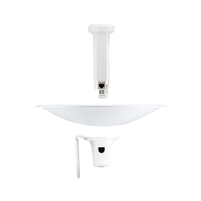 Беспроводной маршрутизатор, Ubiquiti, PBE-M5-300, owerBeam, 1 порт 10/100 RJ-45, 150 Mbps, Passive Poe 24V, адаптер в комплекте, внешняя, КОМПЛЕКТ: PBE-M5-300, АНТЕННА, ЭЛЕМЕНТЫ КРЕПЛЕНИЯ (2 шт), ИТОГО 4 части