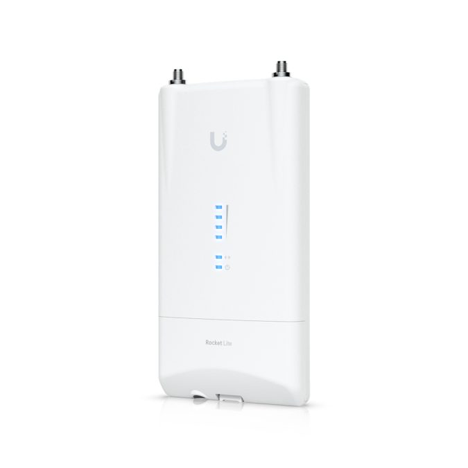 Беспроводной маршрутизатор, Ubiquiti, R5AC-Lite, Rocket, 1 порт 10/100/1000 RJ-45, 2xRP-SMA, 500 Mbps, Passive Poe 24V, адаптер в комплекте, внешняя