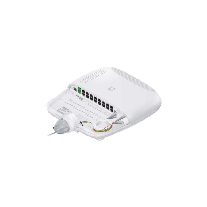 Коммутатор, Ubiquiti, EP-S16, EdgePoint, Управляемый L2+, 16 портов 10/100/1000 Mbps RJ45, 2 порто SFP+, 1-RJ45 консоль, Passive PoE output, Passive PoE input, 54V DC, 6A input, Уличный