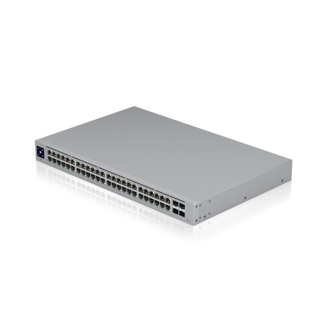 Коммутатор, Ubiquiti, USW-48, Switch, управляемый L2, 48 портов 10/100/1000 Mbps RJ45, 4 порта SFP, Стоечный
