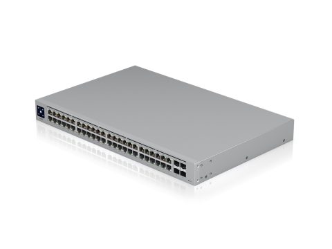 Коммутатор, Ubiquiti, USW-48-POE, UniFi Switch, управляемый L2, 32 порта 10/100/1000 Mbps RJ45 PoE, 802.3af/at, бюджет 195W, 16 портов 10/100/1000 Мбит/с RJ45, 4 порта SFP, Стоечный