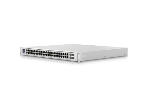 Коммутатор, Ubiquiti, USW-Enterprise-48-PoE, Unifi Switch, Управляемый L3, 48 портов 10/100/1000/2500 Mbps RJ45 PoE+, 802.3af/at, бюджет 720W, 4 порта SFP+, 1.3 сенсорный LCM, Стоечный