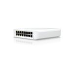 Коммутатор, Ubiquiti, USW-Lite-16-POE, Unifi Switch, Управляемый L2, 8 портов 10/100/1000 Mbps RJ45 PoE+, 802.3af/at, бюджет 45W, 8 портов 10/100/1000 Мбит/с RJ45, Настольный/настенный