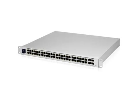 Коммутатор, Ubiquiti, USW-Pro-48-POE, Switch, Управляемый L3, 48 портов 10/100/1000 Mbps RJ4 (40PoE+ . 8PoE++ до60Вт), 802.3af/at/bt, бюджет 600W, 4 порта SFP+, сенсорный LCDэкран, консоль, Стоечный