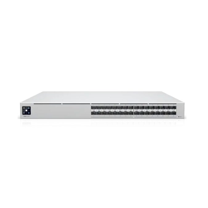 Коммутатор, Ubiquiti, USW-Pro-XG-Aggregation, Управляемый L3, 32 порта 1/10/25Gbps SFP28, сенсорный LCDэкран, консоль, Стоечный