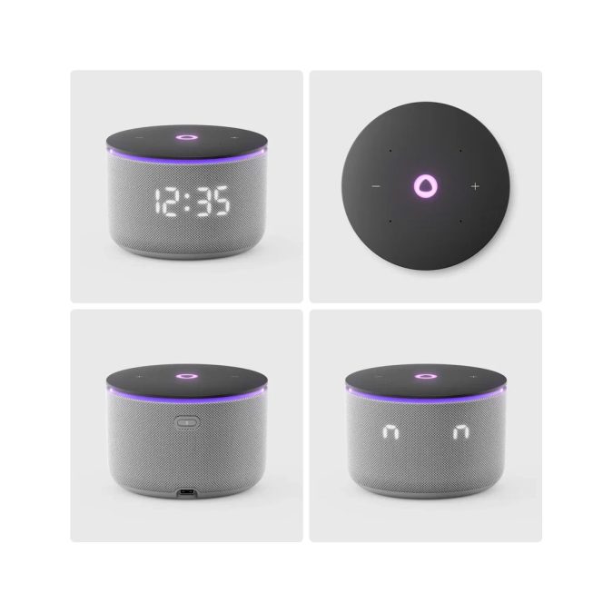 Умная колонка, Яндекс, YNDX-00059GRY, Яндекс Станция Мини 3 Про, 18Вт, 3 микрофона, 90 - 16 000 Гц, Wi-Fi (2,4–5 ГГц), Серый