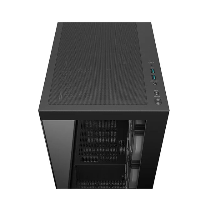 Компьютерный корпус, Deepcool, CG580 4F V2 R-CG580-BKADA4-G-2, ATX/Micro ATX/Mini-ITX, USB 3.1*1/3.0*2, HD-Audio, 4*120мм ARGB, Высота процессорного кулера до 176мм, Длина VGA до 410мм (до 262 мм с радиатором), 2*3.5"/2*2.5", Сталь 0,6, 437х235х501мм, Без Б/П, Чёрный