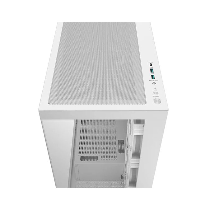 Компьютерный корпус, Deepcool, CG580 4F V2 WH R-CG580-WHADA4-G-2, ATX/Micro ATX/Mini-ITX, USB 3.1*1/3.0*2, HD-Audio, 4*120мм ARGB, Высота процессорного кулера до 176мм, Длина VGA до 410мм (до 262 мм с радиатором), 2*3.5"/2*2.5", Сталь 0,6, 437х235х501мм, Без Б/П, Белый