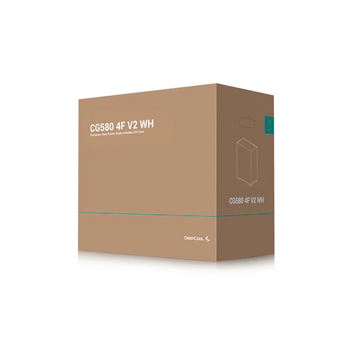 Компьютерный корпус, Deepcool, CG580 4F V2 WH R-CG580-WHADA4-G-2, ATX/Micro ATX/Mini-ITX, USB 3.1*1/3.0*2, HD-Audio, 4*120мм ARGB, Высота процессорного кулера до 176мм, Длина VGA до 410мм (до 262 мм с радиатором), 2*3.5"/2*2.5", Сталь 0,6, 437х235х501мм, Без Б/П, Белый