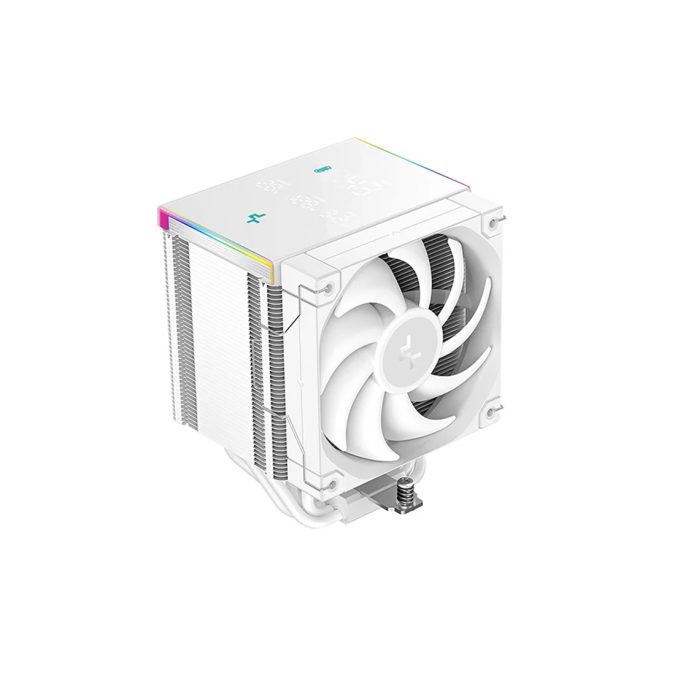 Кулер для процессора, Deepcool, AK500 DIGITAL PRO WH, Intel 20хх/1851/1700/1200/115х и AMD AM5/AM4, 240W, 120мм, 500-1750±10%/об/м, 60,89 CFM, 25 dB(A), 4 pin PWM/9 pin(USB 2.0)/3pin (+5V-D-G ARGB), 129х117х162мм, Белый
