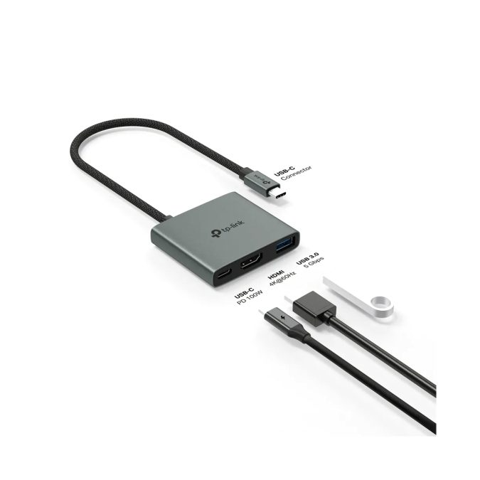 Концентратор USB, TP-Link, UH3020C, 3-портовый концентратор USB Type-C